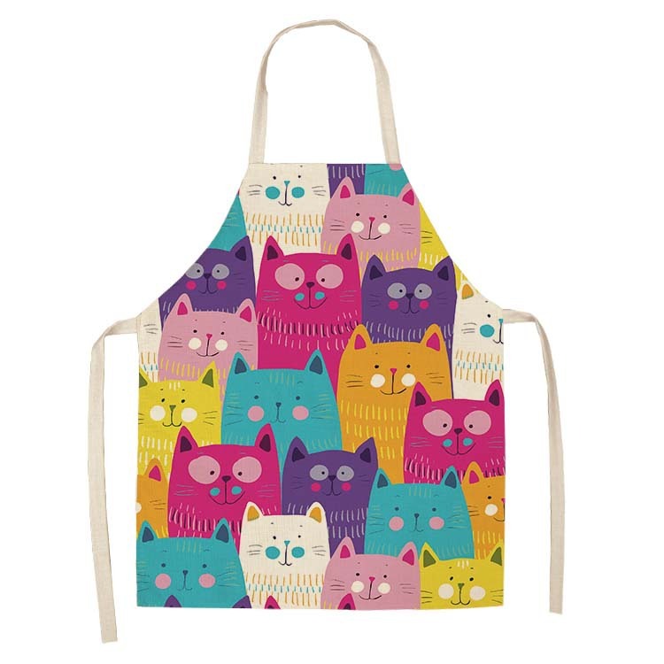 Home Cooking For Cats - مريلة مطبخ مطبوعة على شكل قطة