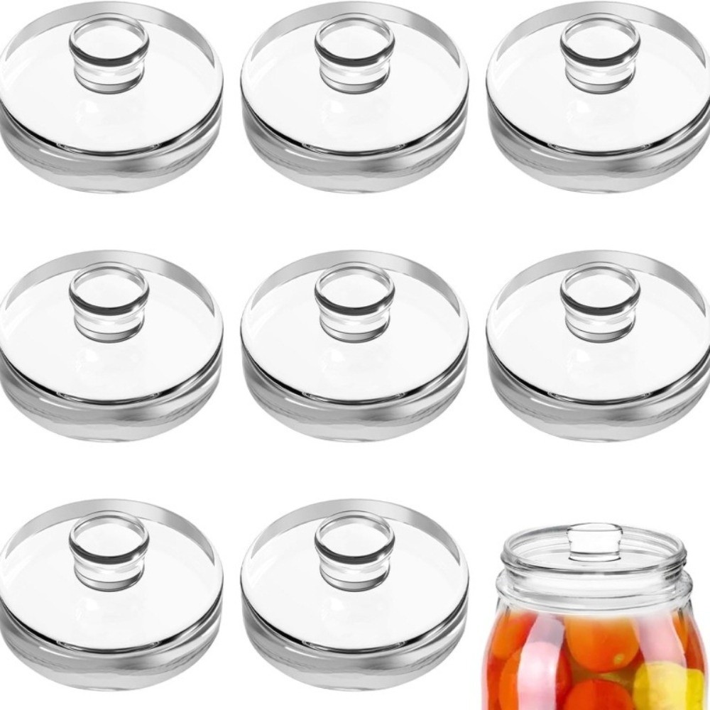 Fermentation Crock - أوزان زجاجية مخمرة شفافة بمقبض واسع