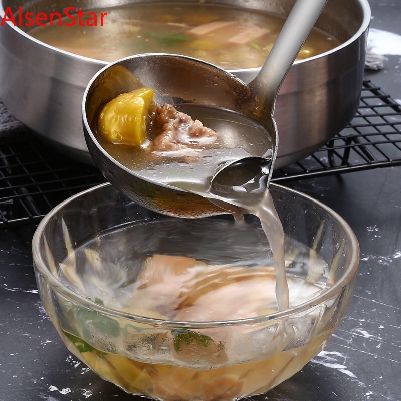 Home Cooking Dinner - ملعقة مصفاة طويلة المقبض لفصل الزيت