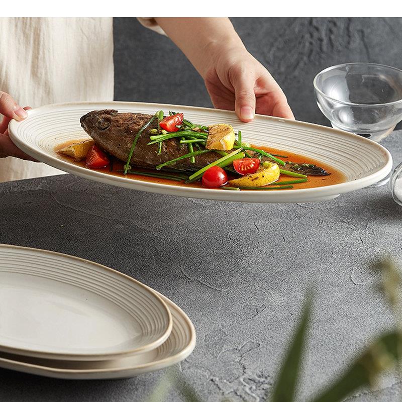 أطباق عشاء بيضاوية من السيرامي - مراجعة Home Cooking Dinner وسعره