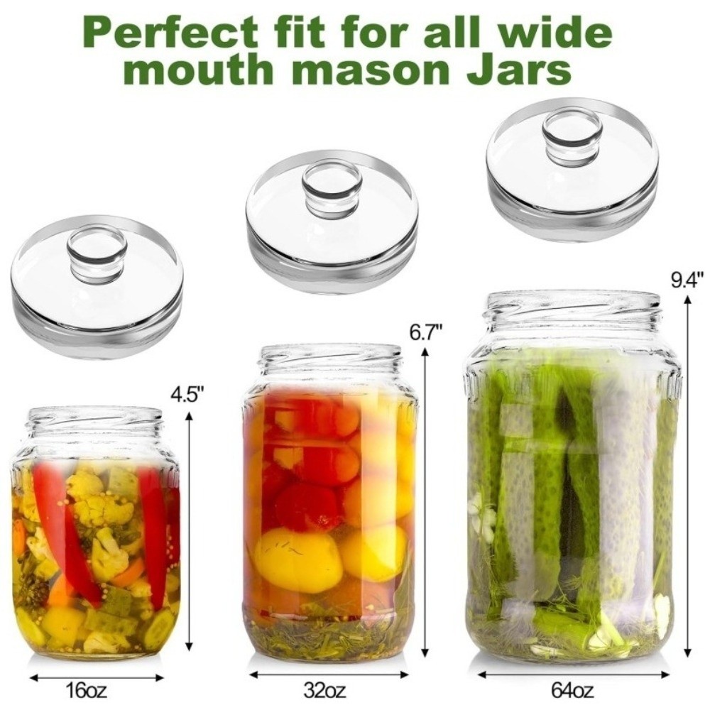 أوزان زجاجية مخمرة شفافة بمقبض - مراجعة Fermentation Crock وسعره