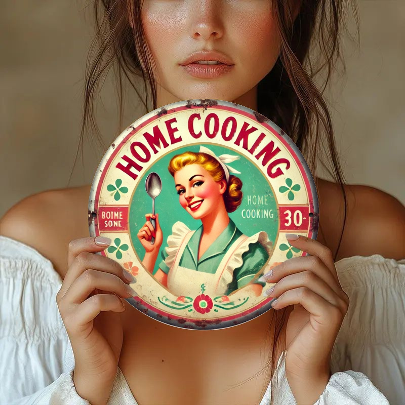 لافتة خشبية عتيقة بتصميم ثنائي - مراجعة Mom'S Home Cooking وسعره