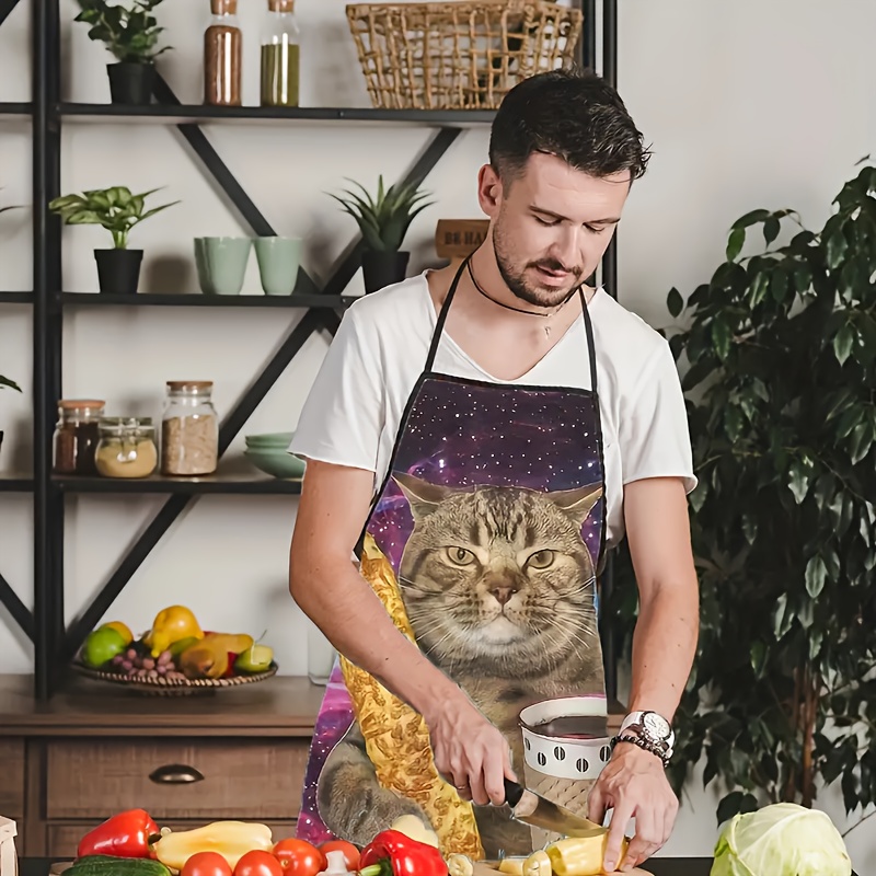 مريلة مطبخ مطبوعة عليها قطة جا - مراجعة Home Cooking For Cats وسعره