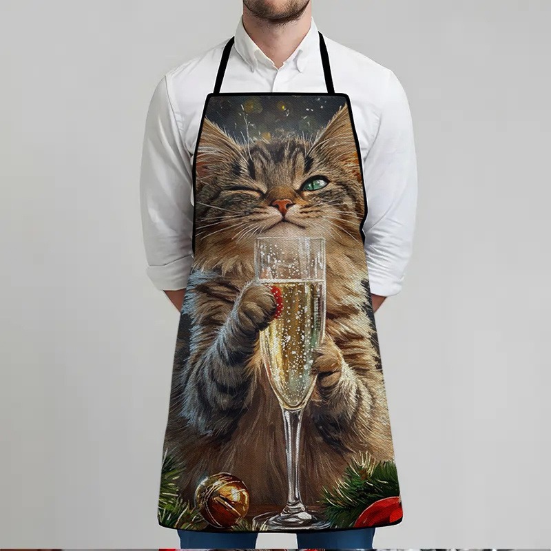 مريلة مطبوعة بتصميم قطط، ملابس - مراجعة Home Cooking For Cats وسعره