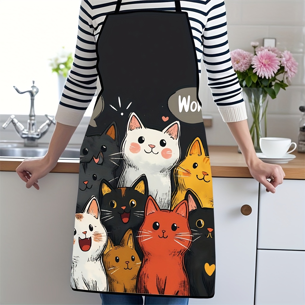 مريلة مطبخ من البوليستر بطباعة - مراجعة Home Cooking For Cats وسعره