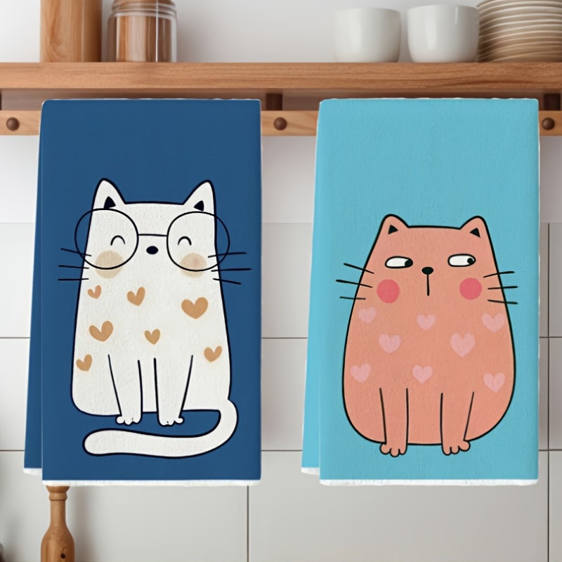 6 قطع، مناشف مطبخ بتصميم القطط - مراجعة Home Cooking For Cats وسعره